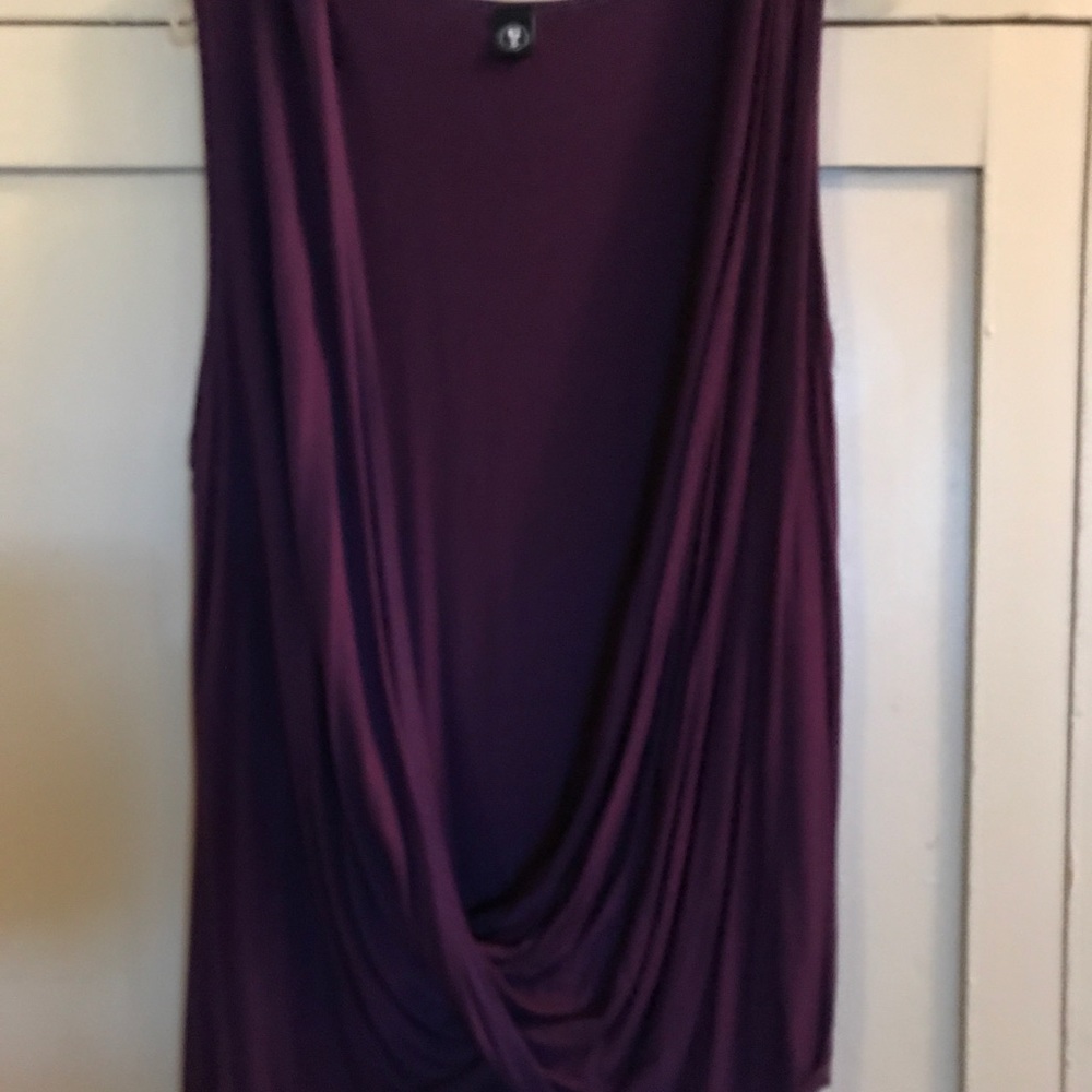 Purple drop neck cover style shirt